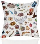 Harry Reading Pillow Covers for Book Lovers Gifts,Wizard Gift Pillow Case Librarian Reader Bibliophile Bookworm Gift for Her Him Birthday Christmas 18 x 18inch6JP915