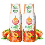 2 Pack - FruttaMax - Fruit Syrup Concentrate - Less Sugar - with 60% Fruit Content - Suitable for soda Machine (2x500ml) (2 x Peach)