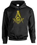 The Goozler Freemason Logo - Pullover Hoodie - Black - Large