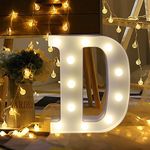 Party Propz Marquee Light Alphabet - 1pcs Marquee Light Alphabet D/Alphabet D Light/Marquee Letter Lights/Letter Lights for Decoration/Light Letters for Decoration /