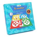 abeec Classic Ludo - Ludo Game Board - Fun Board Games for Kids - Traditional Kids Board Games - 1 x Folding Ludo Board, 16 x Ludo Counters, 1 x Dice - Indoor Games