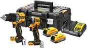 DEWALT DCK2050E2T-GB 18V XR BL G3 Compact Twin Kit (DCD805 + DCF850), 2X POWERSTACK Batterys & Charger