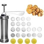 OFKPO 20 Discs & 4 Nozzles Cookie Press Pump Machine Biscuit Maker Set Multifunctional Cookie Press Set