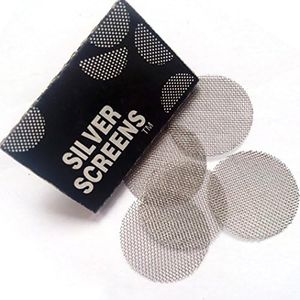 AMA(TM) 100 Pieces Multi-functional Hookah Water Pipe Metal Filters Smoke Pipes Screen Gauze (Silver)