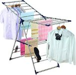 EZHOME Large Foldaway Laundry Rack, Heavy Duty, Collapsible, Space-Saving Storage, Stainless Steel, Indoor/Outdoor YLT-0501C