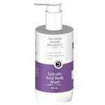 Dermistry 1% Salicylic Acid Back Acne Exfoliating Scrub Body Wash with Neem Apple Cider Niacinamide Zinc Removes Excess Oil Backne Scars Open Pores for Oily Acne Prone Skin Men Women Boys Girls 200ml