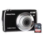 Praktica Compact Digital Camera with SanDisk 32GB SD Card - Rechargeable, Portable, FHD 1080P, 18MP, 8x Zoom, 2.7" LCD Screen