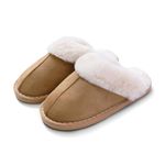 Slippers Women Gifts Ladies Fluffy:Women's Slippers Cozy Memory Foam House Mens Slippers,Fluffy Wool-Like Ladies Slippers,Plush Fleece Lined Shoes for Home Outdoor, for Women Men Khaki