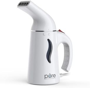 Pure Enrichment® PureSteam™ Portable Handheld Garment Steamer - Ideal for Home or Travel, Fast Heating, Removes Wrinkles on Clothes and Fabric, Auto Shut-Off Safety Feature (White)
