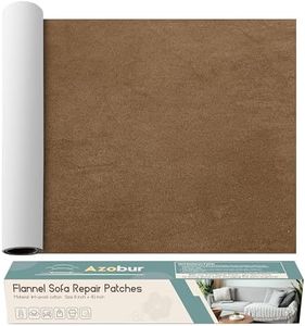 Azobur Sofa Fabric Repair Patch, Oversized Microfiber Patch，Self Adhesive Fabric Sofa Patch Repair Fabric,Super Cost-Effective Combination (Brown)