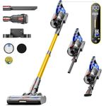 Cordless Vacuum Cleaner, 550W 45Kpa 60Mins Stick Vacuum with Dual Handle, Cordless Vacuums with Aroma Tablet, Wall Mount Charging, Anti-Tangle Lightweight Vacuum for Carpet,Pet Hair,Hardfloor