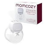 Momcozy S9 Pro Updated Hands Free Breast Pump, Wearable Breast Pump of Longer Battery Life & LED Display, Double Electric Breast Pump with 2 Modes & 9 Levels - 24mm, 1 Pack Gray