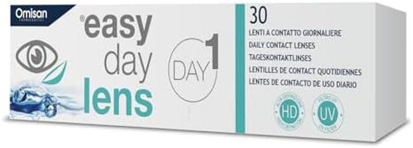 Easy Day Lens, 30 Lenti A Contatto monouso Giornaliere per la correzione della miopia, -3,25