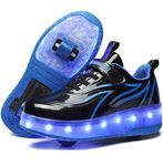 HHSTS Kids Shoes with Wheels LED Light Color Shoes Shiny Roller Skates Skate Shoes Simple Kids Gifts Boys Girls The Best Gift for Party Birthday Christmas Day