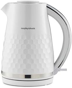 Morphy Richards Hive Kettle, 1.5L, Easy Fill System, Enhanced Waterspout, 3KW Rapid Boil, 360 Degree Base, Limescale Filter, Water Viewing Window, White, 108274