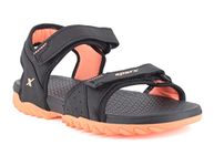 Sparx womens SS 598 | Latest, Daily Use, Stylish Floaters | Black Sport Sandal - 6 UK (SS 598)