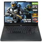 Lenovo Legion 5 Gaming Laptop, 15.3" WUXGA 165Hz Display, Ryzen 7 260, RTX 5060 8GB GDDR7 115W, 32GB DDR5, 2TB SSD, Wi-Fi 6, AI-Powered, Windows 11 Home, Black