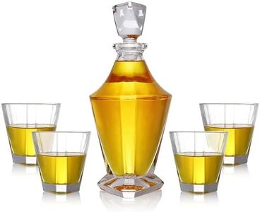 Nutrichef Whiskey Decanter - Classic Glass Liquor Decanter w/ Weighted Bottom, Cadeau Homme, Best Gifts for Husband, Easy to Clean, BPA Free, 850 ml