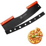 AILUROPODA Pizza Cutter Rocker with Protective Cover Upgraded 16" Large Pizza Rocker Cutter Sharp Pizza Slicer