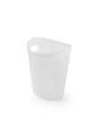 Addis 514806 Plastic Waste Paper Bathroom Bedroom Office Bin, 12 litre, White