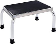 Vaunn Medical Foot Step Stool with Anti-Skid Rubber Platform, Chrome Plated Stool