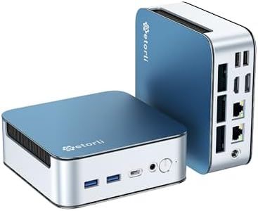 Getorli Mini PC AMD Ryzen 7 6800H(Max 4.7GHz), 32GB LPDDR5 1TB NVMe SSD Mini Computers, Triple 4K Display, WiFi 6 BT 5.3, Dual LAN, Desktop Mini PC for Work, Gaming, Design, Home Office