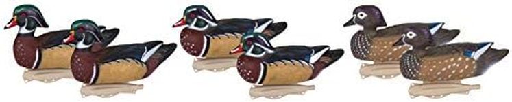 Flambeau Outdoors 8018SUV Storm Front 2 Wood Duck Decoys, Classic Floaters - 6-Pack