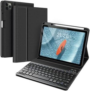 BLUTLOTUS Keyboard Case for iPad Air 11-inch M2 2024/10.9 Inch Air 5th 4th Generation/Ipad Pro 11 Inch - Detachable Keyboard Cover with Pencil Holder for iPad Air 11 2024/ Air5 2022/ Air4 (Black)