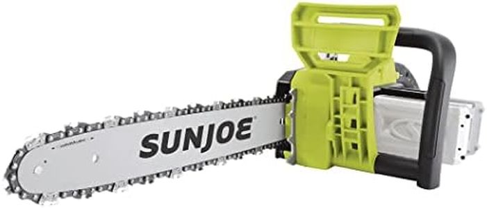 Sun Joe 24V-X2-CS16-MAX 48-Volt IONMAX Cordless Chain Saw Kit, 16-Inch, Replacement Chain Included, W/ 2 x 2.0-Ah Batteries and Charger