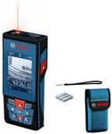 Bosch Professional Laser Measure GLM 100-25 C (Integrated Camera, Range: up to 100m, Robust, IP54, ± 1.5 mm*, 3X AA Batteries, Hand Strap, Pouch)