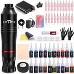 EIPTWH Complete Tattoo Kit for Beginners,Rotary Tattoo Machine Kit with 20 PCS Needles Cartridges 20 Colors Tattoo Inks Tattoo Gun Kit Tattoo Supplies