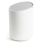 Kazai.® Mini Waste Bin 'Tove' - Small and Unique Design Bin from Berlin | For Bathroom, Kitchen & Desk | 1.5L Capacity, Non-slip, Inner Bucket | White, Light grey