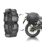STRABO Daytona V2 Saddlebags + Backpacks for Bikes, Water Resistant- Colour Black (80L)