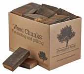 Whiskey Oak Wood Chunks Kiln Dried 4-5Kg for Smoking Food - (Eight Great Flavours Available) - Chunks for Smoking Food on BBQ’s/Barbeques. Large 15 Litre Box (Whiskey)