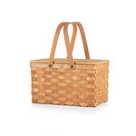 PICNIC TIME Poppy Personal Picnic Basket, Insulated Bag, Retro Lunch Box, One Size, Beige