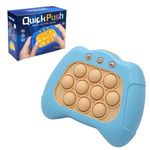 Handheld Electronic Sensory Fidget Toy - Handheld Pop Game Quick Push Pop Game Light Sensory Toys for Autism Kids Birthday Gifts for Kids 3+ Years Old (Light Blue)