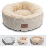 Windracing Medium Size Cat and Dog Beds, Fur Material, Removable Inner Pillow, Non-Skid and Waterproof Bottom, Superior Comfort, Washable