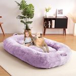 GarveeLife Giant Dog Bed for People, Washable & Plush Human Sized Dog Bed for Men and Women, Large Dog Bed Suitable for Adults, Anti-Slip Bean Bag for Large Dogs, Human-Sized Bed, 71"x43.3"x10"