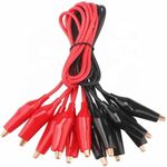 10 Pcs Crocodile Clips, Small Alligator Clips with Wires Electrical Multimeter Test Leads, Multimeter Leads, Multimeter Crocodile Clips, Small Crocodile Clips, Mini Test Leads with Alligator Clips