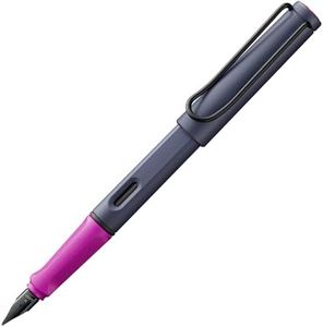 LAMY safari pink cliff - Fountain Pen with ergonomic grip & polished steel nib in size F - ideal for any Writing & Calligraphy - including LAMY T 10 blue cartridge - Right-Handed