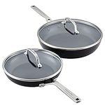 KitchenAid Hard Anodized Induction Nonstick Frying Pans/Skillet Set, 4 Piece - Matte Black