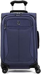 Travelpro Tourlite Softside Expandable Luggage with 4 Spinner Wheels, Lightweight Suitcase, Men and Women, Blue, Carry-On 21-Inch, Pocket