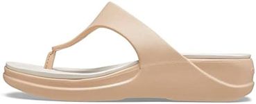 Crocs Women's Boca Wedge Flip Flops | Sandals, Chai 8 US