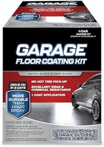 COLOR CARE Garage Floor Kit – 2-Part Epoxy Coating for Concrete Floors, High-Gloss Finish, Chemical & Stain Resistant, Indoor Use, 1-Car Garage Coverage (Gray)