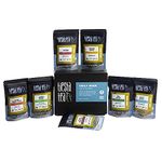 Tiesta Tea - Single Origin Tea Sampler Dry Flight Set | Low to High Caffeine Hot & Iced Tea | Premium Loose Leaf Tea Sample with Green, White, Black & Oolong Tea - 7 Resealable Sample Pouches