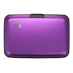Ogon Aluminum Wallet Purple Credit Card Hard Case Sweden Rdif Blocking