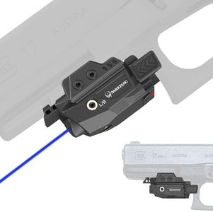 DARKFANG Low Profile Blue Laser Sight for Picatinny Rail Mount with Momentary/Strobe Functions