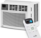 mollie 8000 BTU Window Air Conditioner, ac window unit with Remote & Washable Filter, Dehumidifier, Fan, Cools Up to 350 Square Feet, 115V/60Hz, White