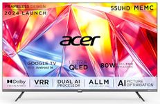 Acer 139 cm (55 inches) Super Series 4K Ultra HD Smart QLED Google TV AR55QDXGU2875AT (Black)