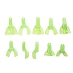 10Pcs Dental Impression Trays Plastic Materials Teeth Holder Dental Central Supply For Oral Tools